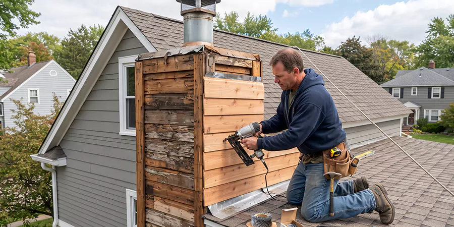 Wood Chimney Chase Repair Whittier