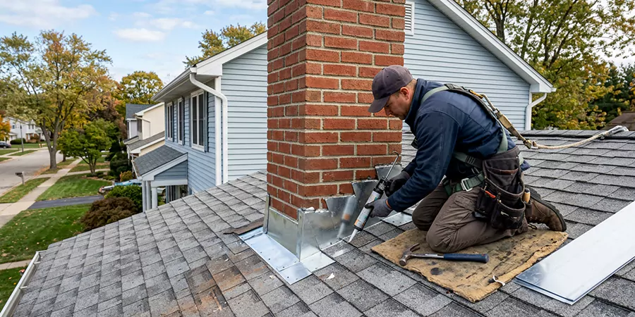 Roof and Chimney Flashing Leak Repair Whittier