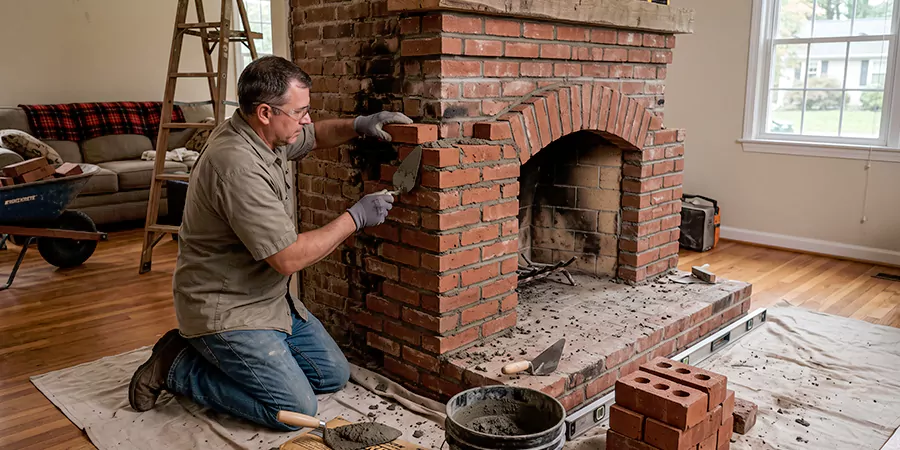 Rebuild Stone Fireplace Whittier