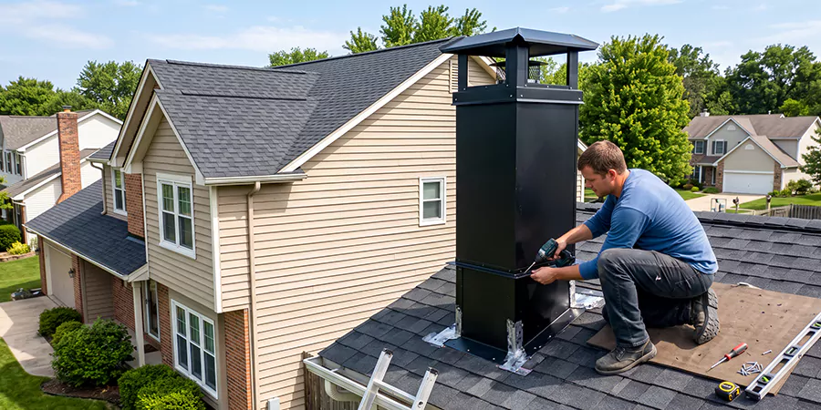 Prefab Chimney Chase Installation Whittier
